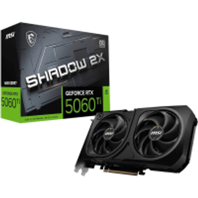 Imagem Placa de Vídeo MSI RTX 5060 Ti 16G SHADOW 2X OC PLUS Geforce NVIDIA 16GB GDDR7 128 bits 2617 MHz DLSS 4 Ray Tracing - G506T-16S2CP