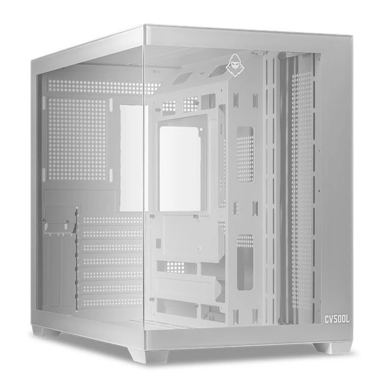 Imagem Gabinete Gamer Mancer CV500L, Mid Tower, Lateral De Vidro, Branco,