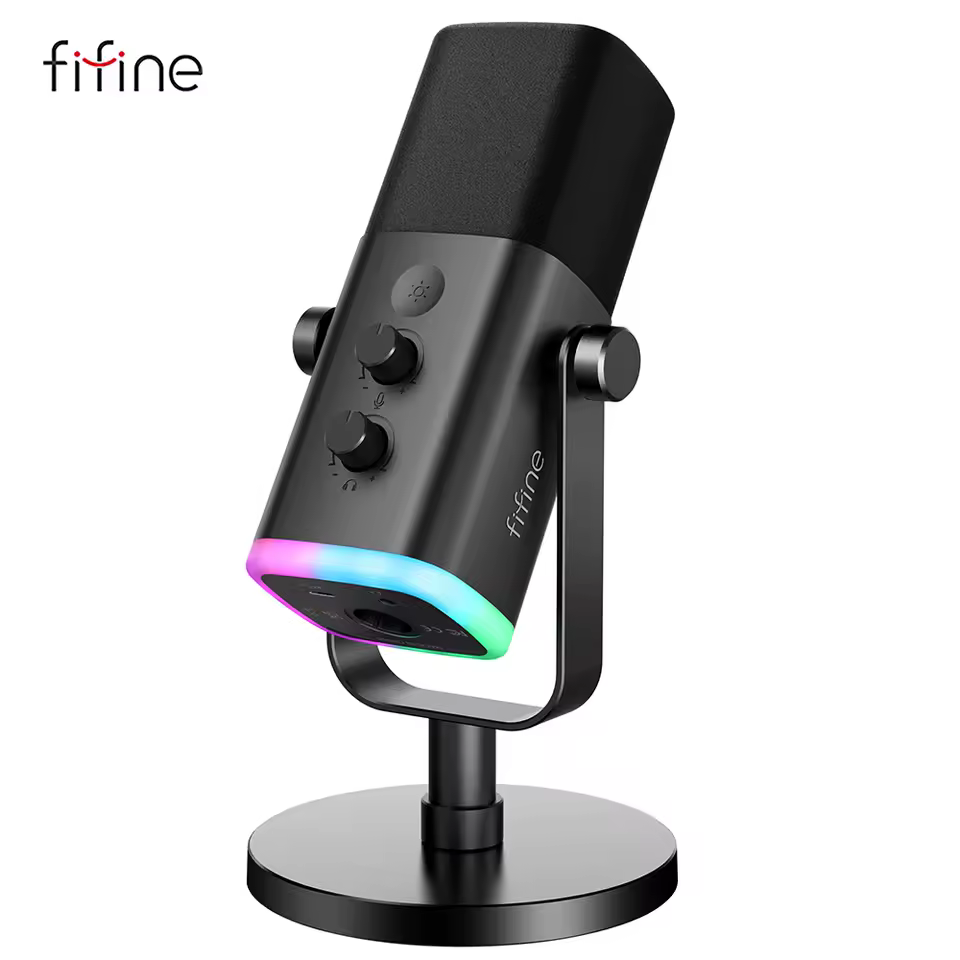 Imagem Microfone Fifine AM8 XLR/USB RGB para PC
