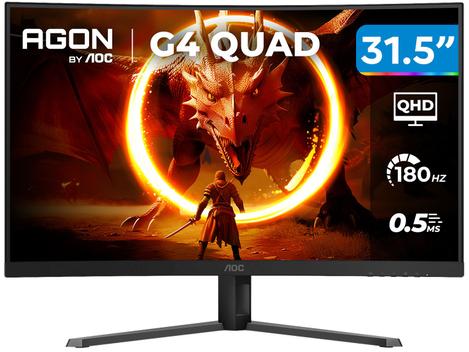 Imagem Monitor Gamer AOC Gaming 32" QHD 180Hz IPS 0,5ms HDMI DisplayPort