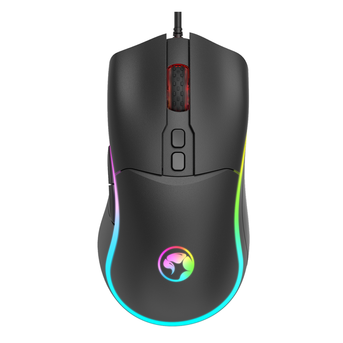 Imagem Mouse Gamer Marvo M358, 7200 DPI, 7 Botões, RGB, Black