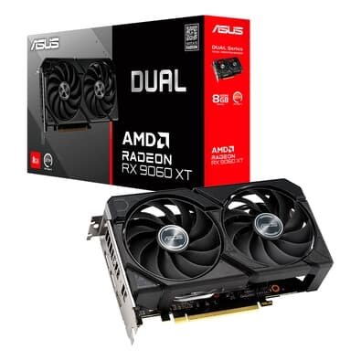Imagem Placa de Vídeo ASUS DUAL RX 9060 XT 8G AMD Radeon, 8GB GDDR6, 128bits, OpenGL 4.6 - 90YV0MI1-M0NA00