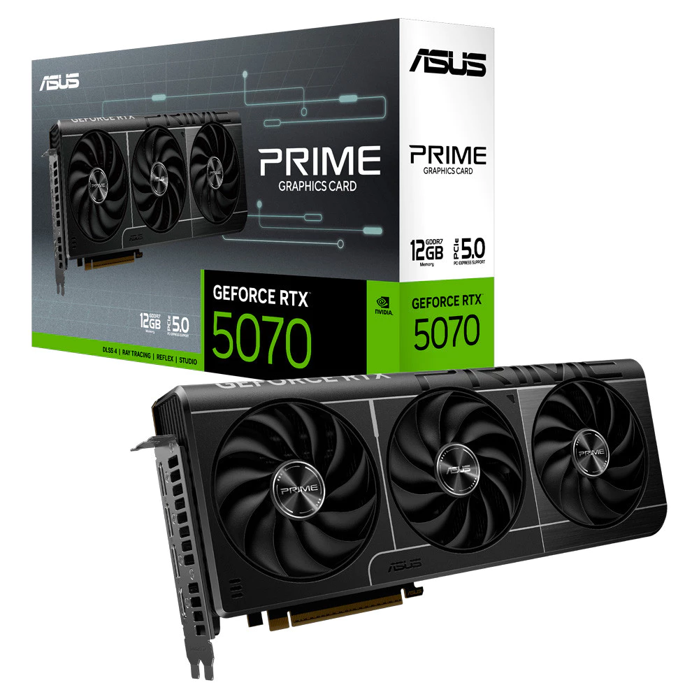 Imagem Placa de Vídeo ASUS RTX 5070 Prime 12GB GDDR7 192 Bits 90YV0M11-MONA00