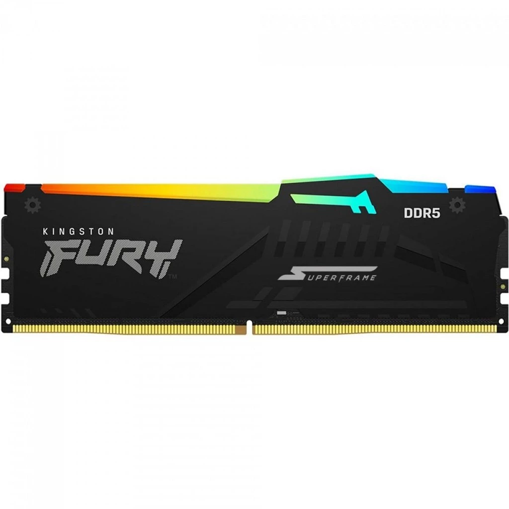 Imagem Memória DDR5 Kingston Fury 16GB RGB, 5600Mhz