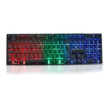 Imagem Kit Teclado Gamer Semi Mecanico Iluminado Led