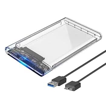 Imagem Case para HD transparente Usb 3.0 transmissão 6gbps Sata 2.5" Hhd ou Ssd Ecase-300