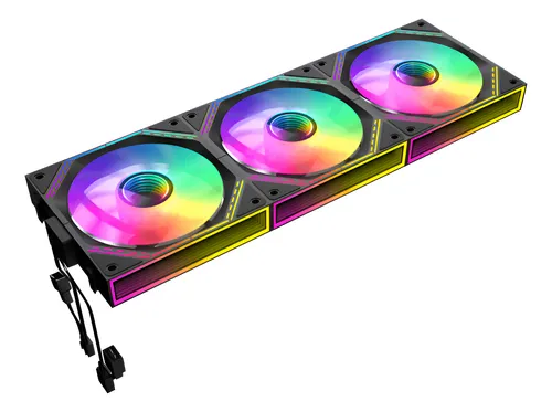 Imagem Kit 3 Fans ARGB Gamemax Myrsky Black FN12A-S3I-B