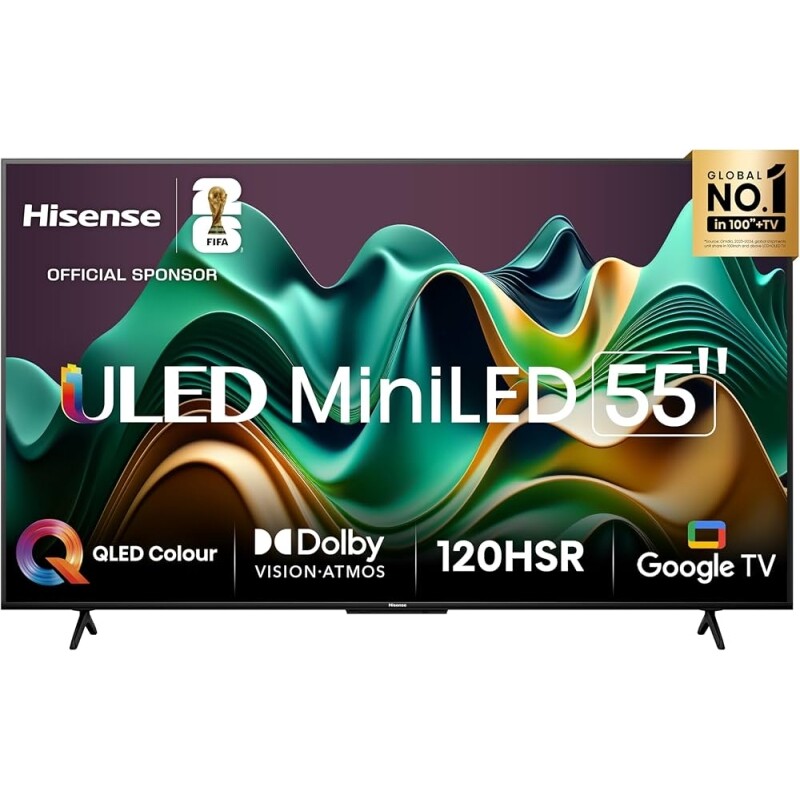Imagem Smart TV Hisense 55" 4K Mini LED 55U6N Google TV