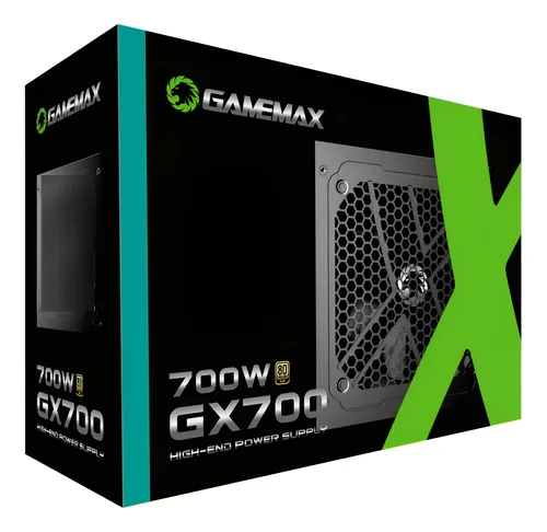 Imagem Fonte de Alimentação GameMax GX-Series 80 Plus Gold 700W - GX700WBKPSS7710BR
