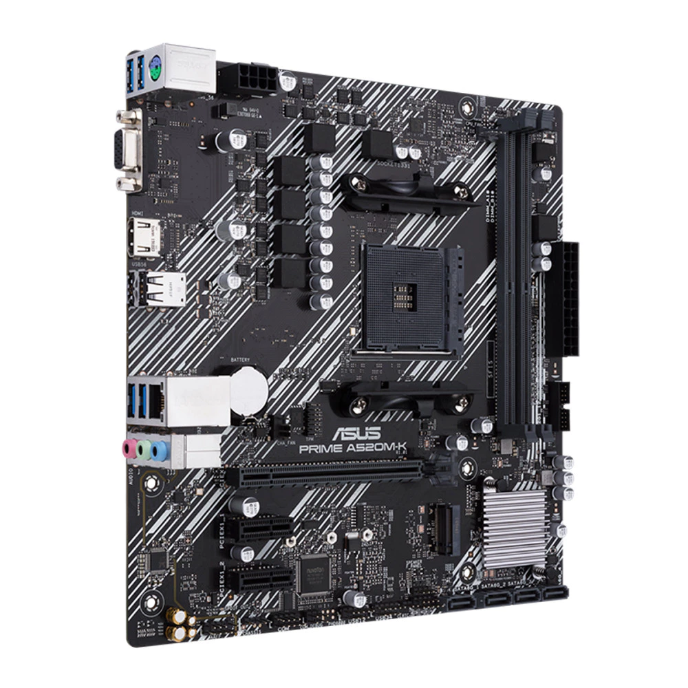 Imagem Placa Mãe Asus para AMD AM4 Prime A520M-K 2xDDR4 mATX
