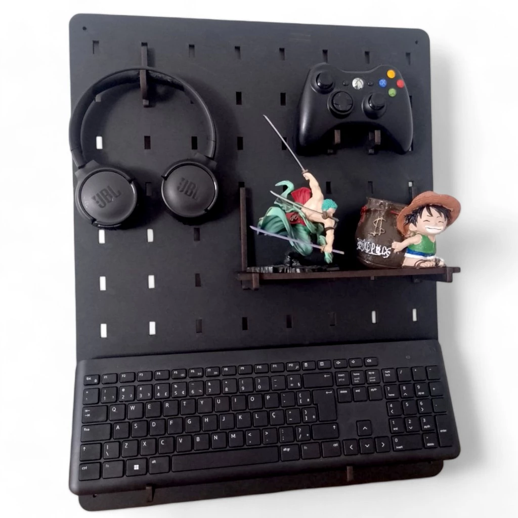 Imagem Pegboard Painel Organizador em MDF - Setup Gamer - Preto