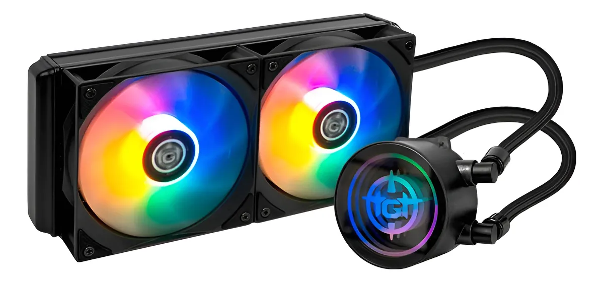 Imagem Water Cooler TGT Spartel V2 Rainbow 240mm - TGT-SPLV240-BK01