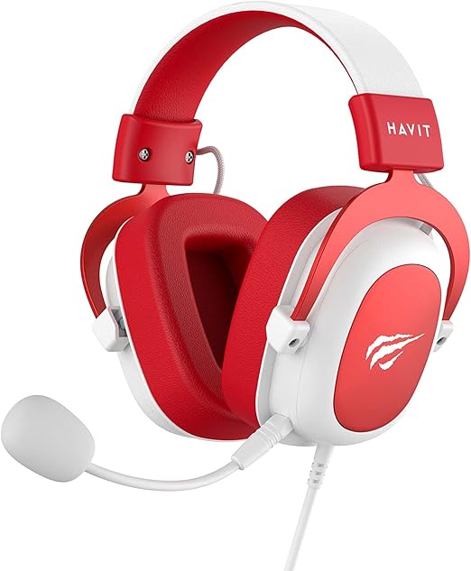 Imagem Headset Gamer Havit H2002D - Vermelho/Branco
