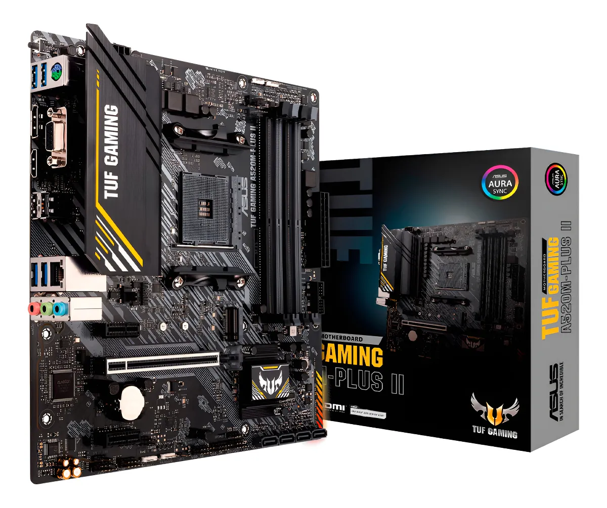 Imagem Placa Mãe Asus TUF Gaming A520M-PLUS II DDR4 – Preto