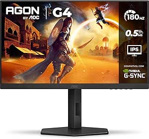 Imagem AOC, Monitor Gamer G4 27” 180Hz, 27G4/P, 0,5ms IPS, com Ajuste de Altura