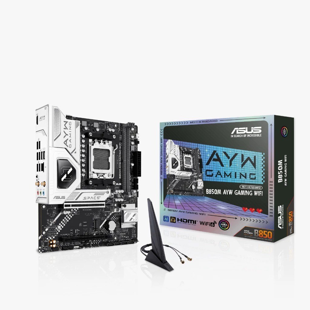 Imagem Placa Mãe Asus B850M-AYW Gaming WiFi - AMD AM5 mATX DDR5