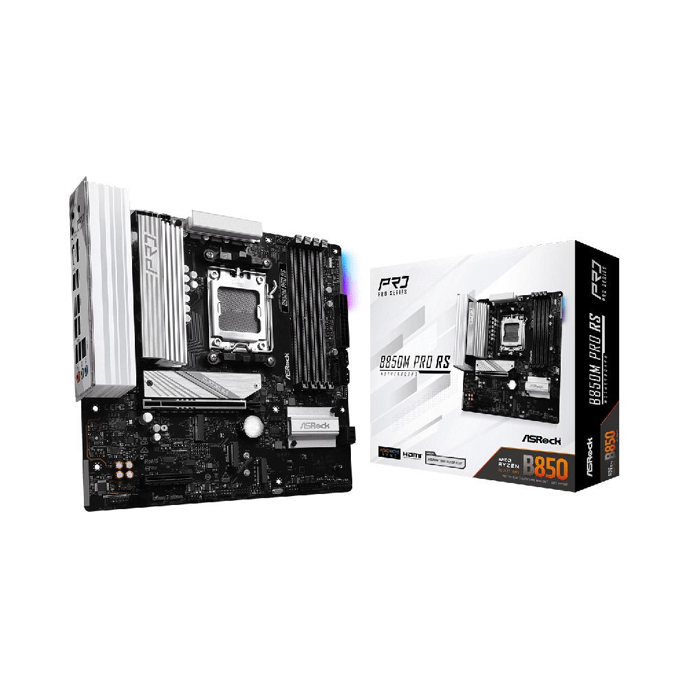 Imagem da oferta Placa Mãe Asrock B850M PRO RS AM5 4xDDR5 Chipset B850 mATX