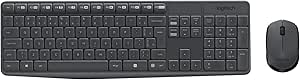 Imagem da oferta Teclado e Mouse sem fio Logitech MK235 - ABNT2