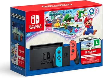 Imagem Bundle Nintendo Switch V2 + Super Mario Bros. Wonder + 3 Meses de Assinatura Nintendo Switch Online