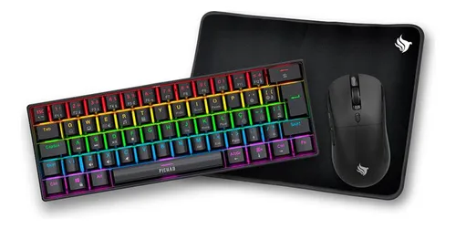 Imagem Teclado Mecânico Pichau Netuno Light Rainbow - Combo Gamer 3x1