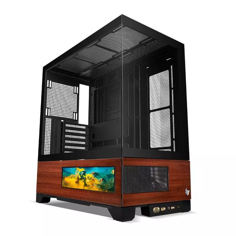 Imagem Gabinete Gamer Pichau HX750 Ligno - Preto