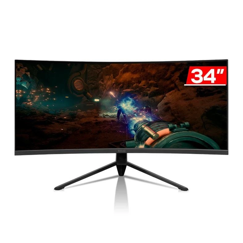 Imagem Monitor Gamer Pichau Nexus 34" Ultrawide Curvo WQHD 1ms 165Hz - PG-NXS34GO-BL01