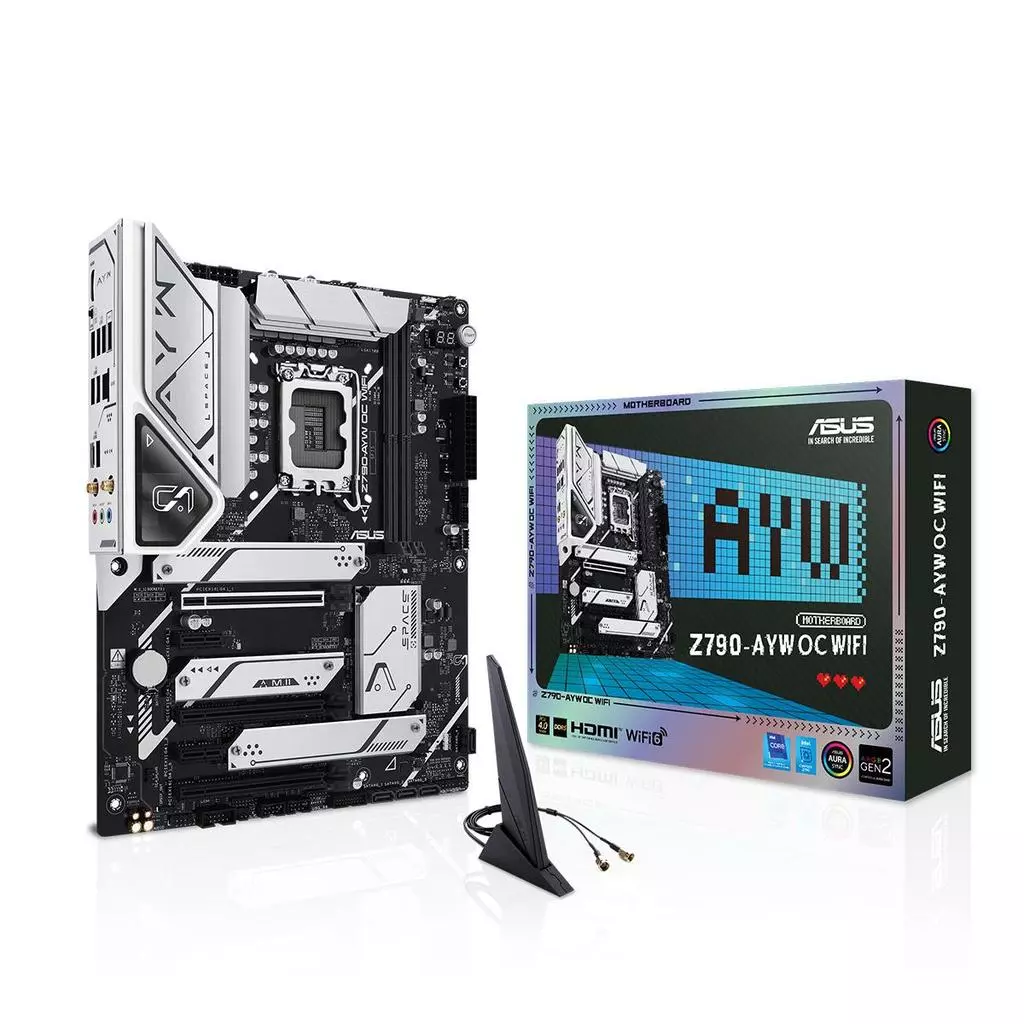 Imagem Placa Mãe Asus Z790-AYW OC WIFI, Intel LGA 1700, ATX, DDR5, Wi-Fi, Preto