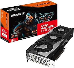 Imagem Placa de Vídeo GIGABYTE Radeon RX 7600 Gaming OC 8GB GDDR6 - GV-R76GAMING OC-8GD