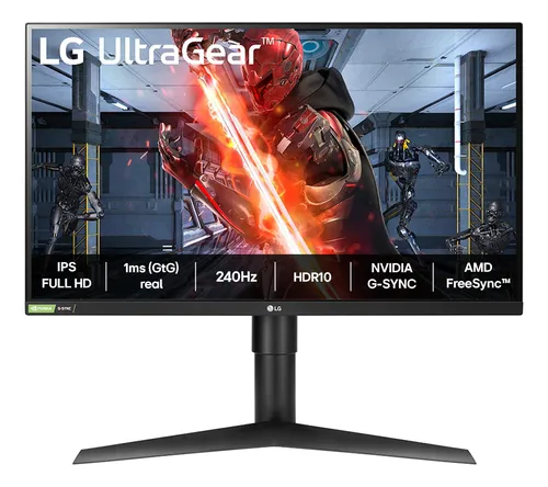 Imagem Monitor Gamer LG UltraGear 27" IPS Full HD 240Hz 1ms – 27GN750-B
