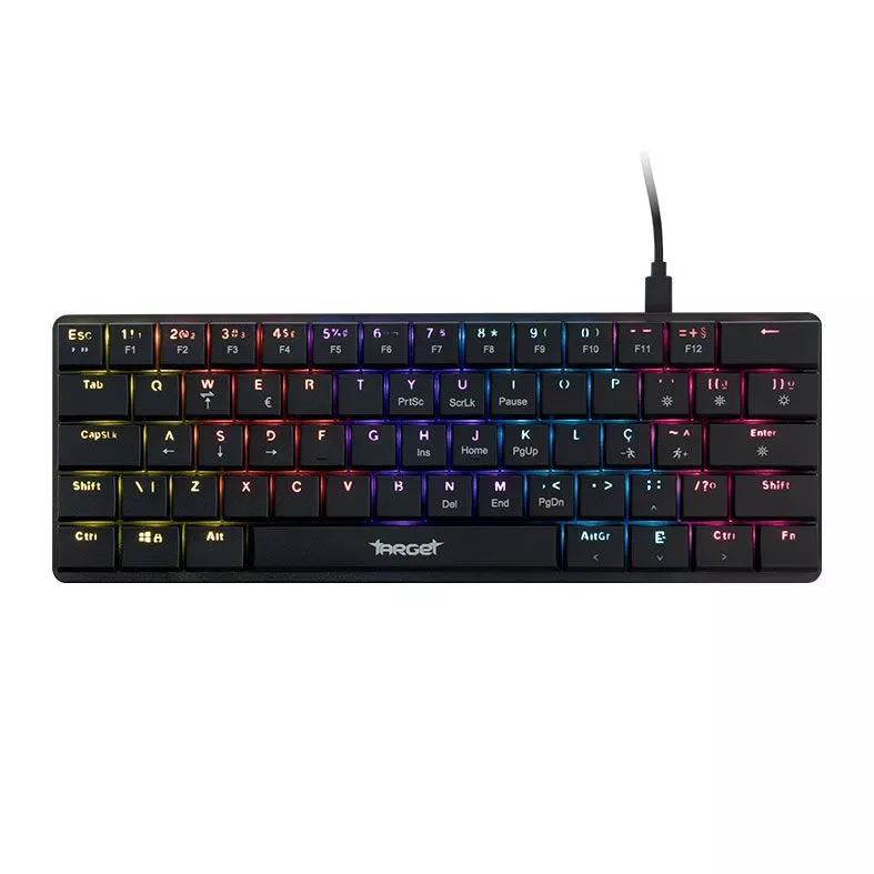 Imagem Teclado Mecânico TGT Sherman LP60 - ABNT2 - Switch Azul/Preto - TGT-SHLOW-RBW01