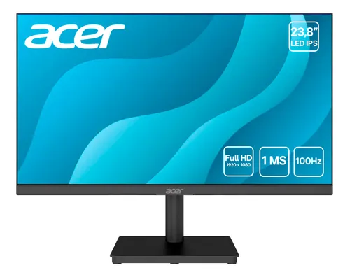 Imagem Monitor Acer LED 23.8" Full HD 100Hz Zero Frame – Mk241y Flt - Preto