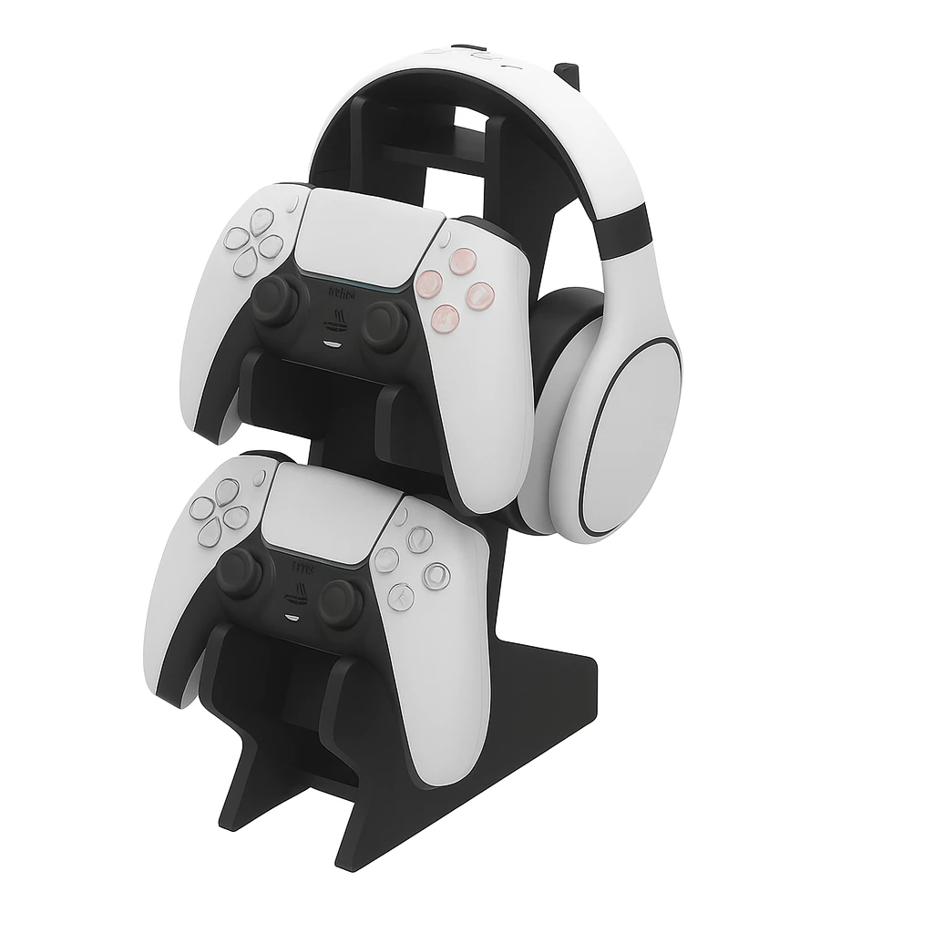 Imagem Suporte para 2 Controles e Headset em MDF