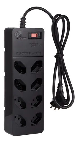 Imagem Filtro de Linha com DPS iCLAMPER Energia 8 Tomadas Régua com Tecnologia LCF