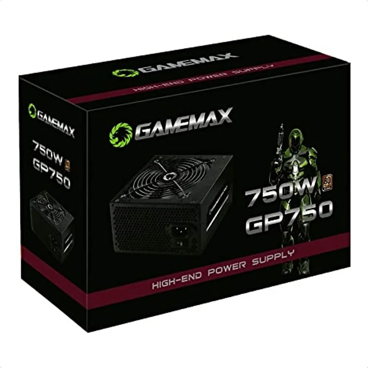 Imagem da oferta Fonte de Alimentação 750W 80 Plus Bronze - Gamemax GP750 - Preto