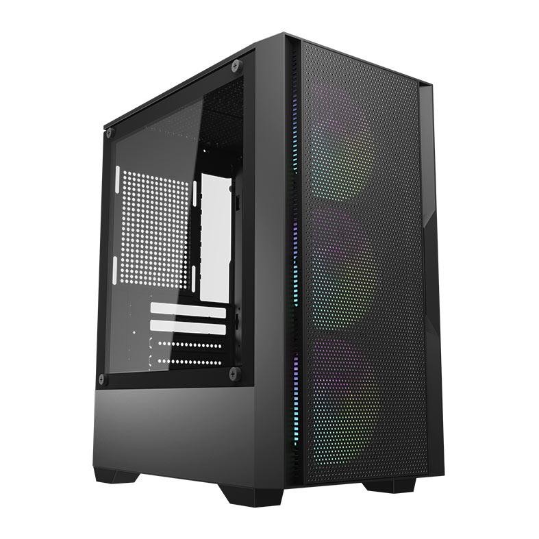 Imagem da oferta Gabinete Gamer Aigo Darkflash C195M Mesh, Rainbow, Mini-Tower,Com 3 Fans, Preto