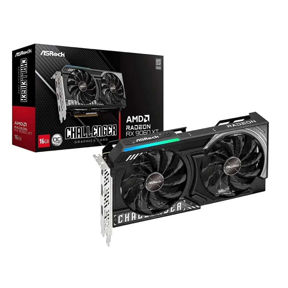 Imagem Placa de Vídeo ASRock RX 9060 XT 16GB GDDR6 - RX9060XT CL 16GO