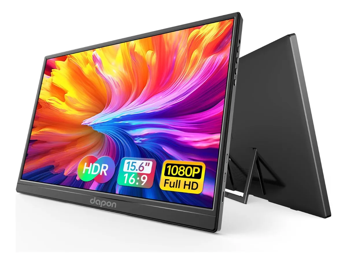 Imagem Monitor Portátil Dapon 15,6" Full HD 1080p - Preto