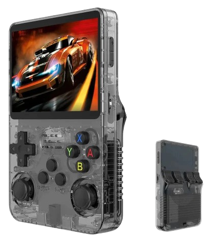 Imagem Console Portátil R36S + de 15.000 Jogos 64GB Tela IPS 3.5" 