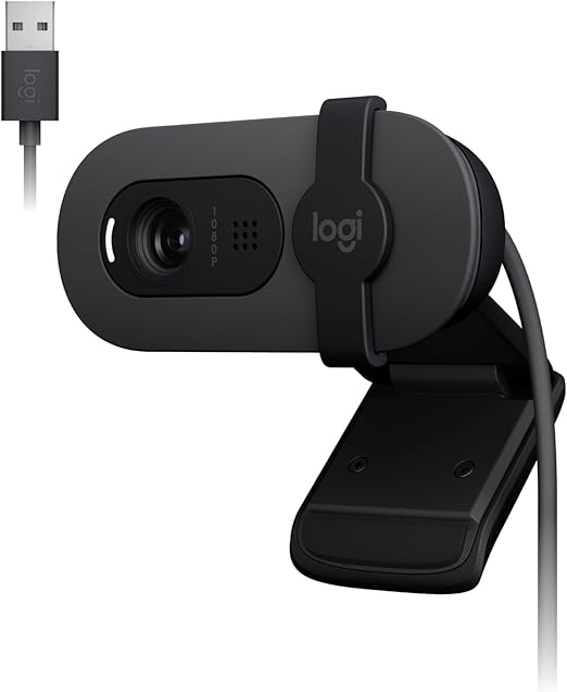 Imagem da oferta Webcam Logitech Brio 100 Full HD - Grafite