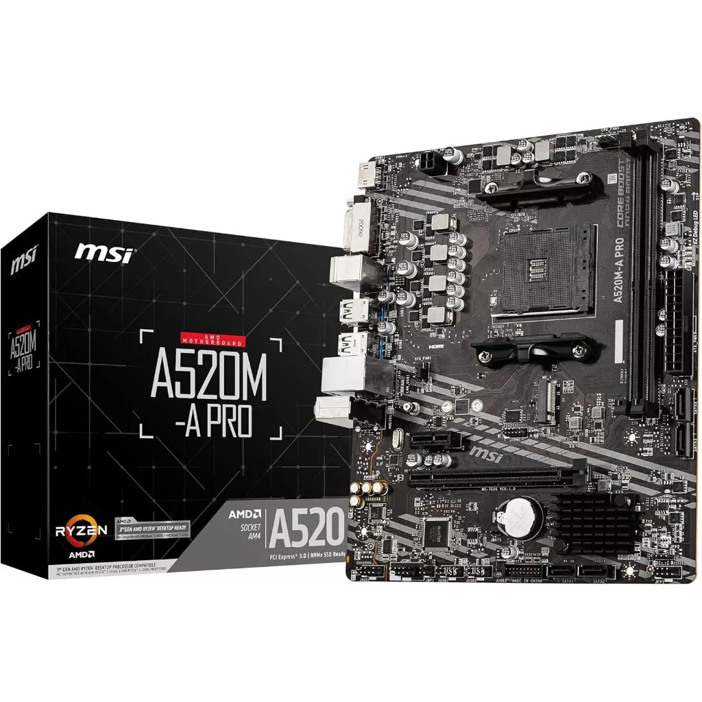 Imagem da oferta Placa Mãe MSI A520M-A PRO (AM4/2xDDR4/HDMI/DVI-D/M.2/USB 3.2)