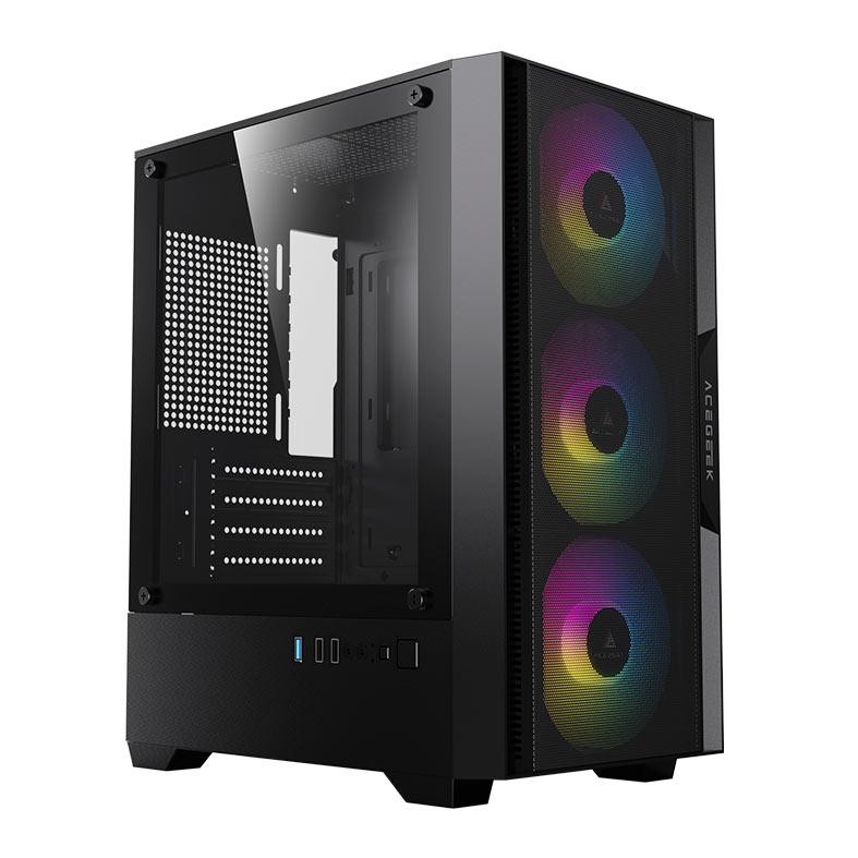 Imagem Gabinete Gamer Acegeek Stratus Mesh - Preto