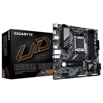 Imagem Placa-Mãe Gigabyte B650M D3HP, AMD AM5, Micro ATX, DDR5, Preto - B650M D3HP