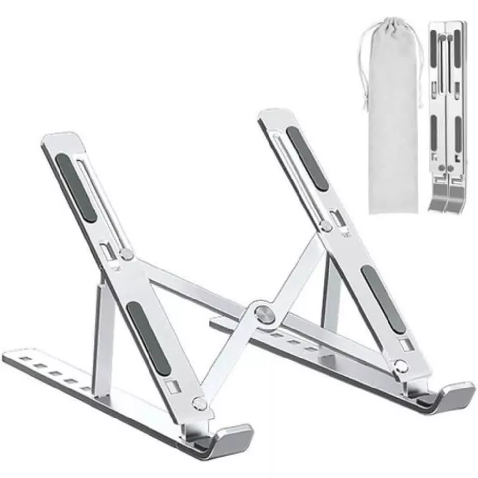 Imagem da oferta Suporte para Notebook Alumínio Dobrável Ajustável 10" a 17"