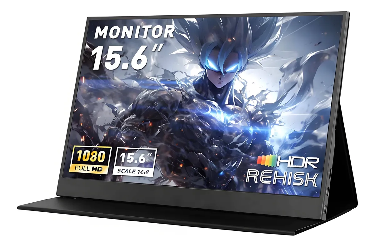 Imagem da oferta Monitor Portátil Rehisk 15.6 Full HD 1080p IPS HDMI/USB-C