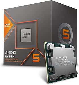 Imagem Processador AMD Ryzen 5 8600G Box (AM5/6 Cores/12 Threads/5.0GHz/22MB Cache/Wraith Stealth/Radeon 760M/AMD Ryzen AI)