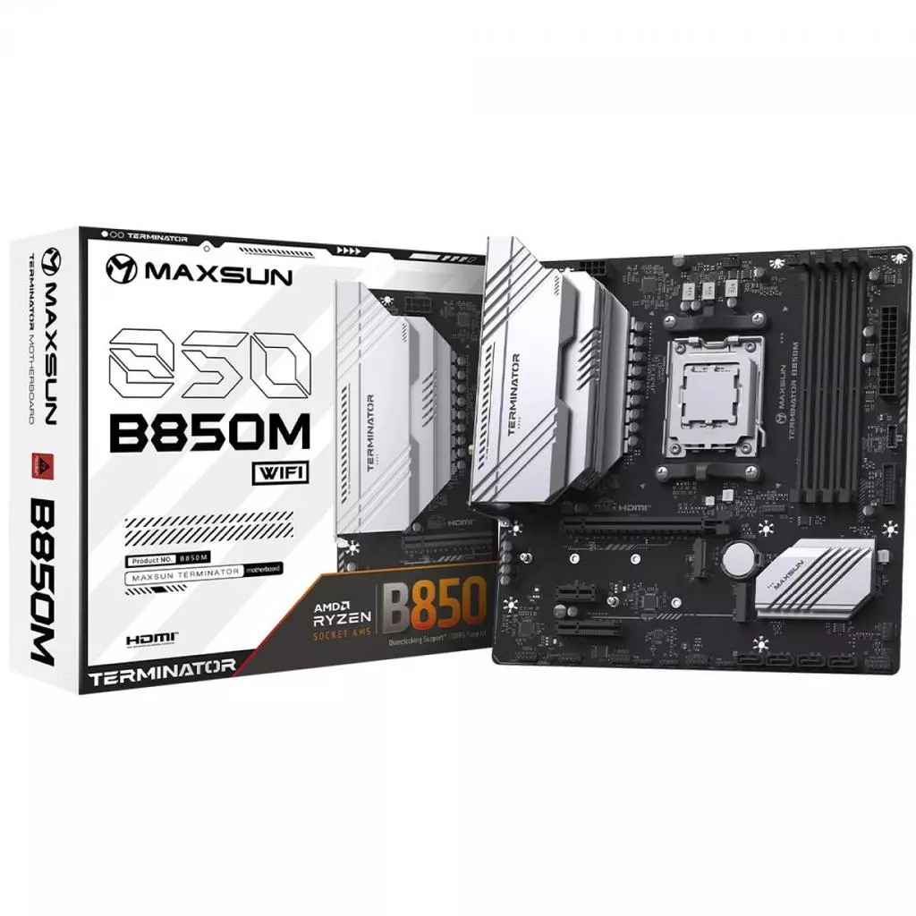 Imagem da oferta Placa Mãe Maxsun Terminator B850M WiFi, Chipset B850, AMD AM5, mATX, DDR5
