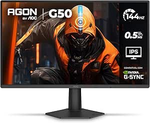 Imagem Monitor Gamer AOC AGON G50 27" 144Hz 0,5ms IPS HDR10 G-SYNC 27G50F