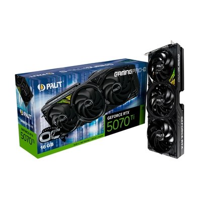 Imagem da oferta Placa de Video Palit GeForce RTX 5070 Ti 16GB GamingPro-S OC GDDR7 256bits - NE7507TS19T2-GB2031U