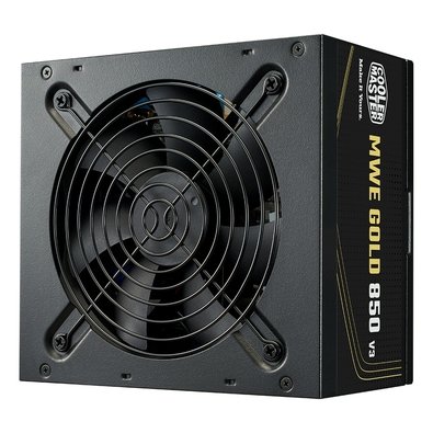 Imagem Fonte Cooler Master MWE Gold 850 V3, 850W, 80 Plus Ouro, ATX 3.1, PFC Ativo, Preto - MPE-8506-ACAG-BBR