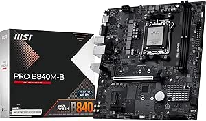 Imagem Placa-Mãe MSI PRO B840M-B AM5 DDR5 - 2.5G LAN Dual M.2 mATX